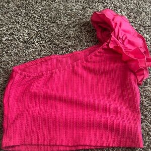 Hot pink crop top